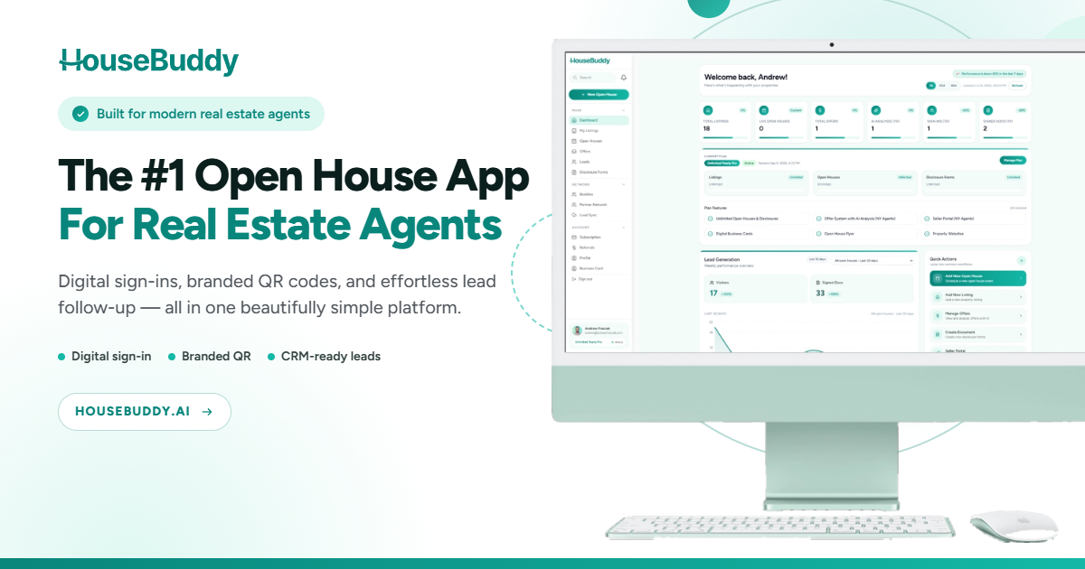 Open House App for Real Estate Agents | HouseBuddy